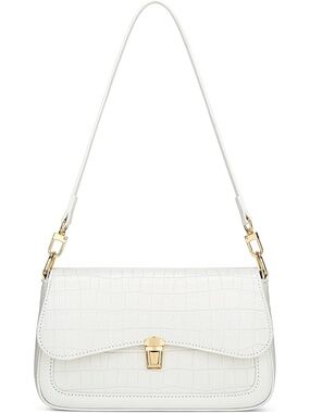 〽️ Women's White Cute Hobo Mini Clutch Purses Zipper Small Crossbody Bag